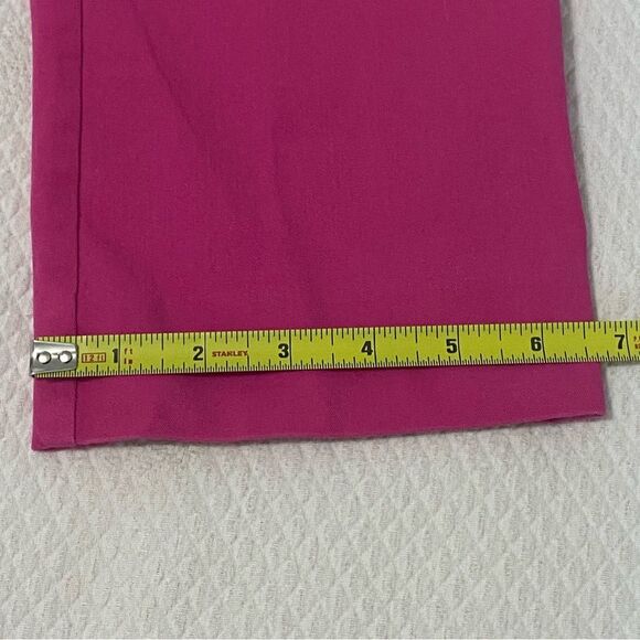 Boston Proper Fuchsia Pink Capri's Side Zip Stretch Size 6 - Picture 5 of 8